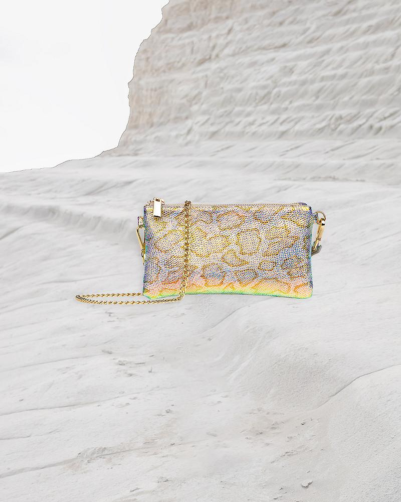 Mes Demoiselles Pochette Icaro Sac Pochette En Cuir Impression Python