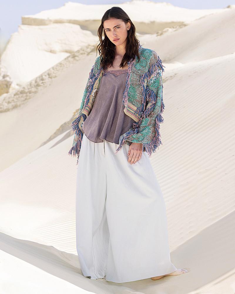 Mes Demoiselles Pull Squire Gilet Court En Maille Jacquard