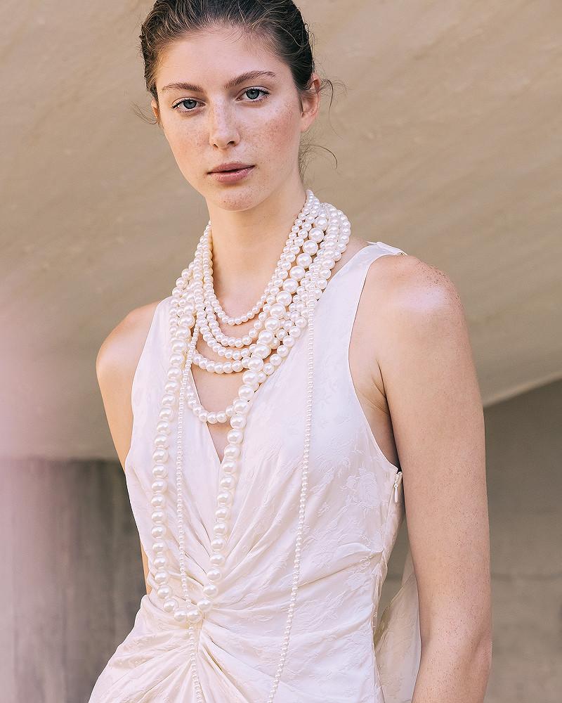 Mes Demoiselles Robe Dalila Longue Robe En Viscose Jacquard écru