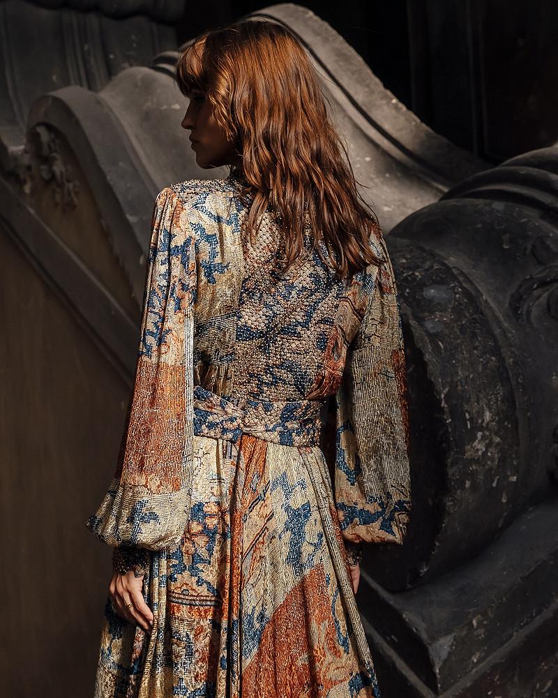 Mes Demoiselles Robe Nilah Elégante Robe Longue Imprimée