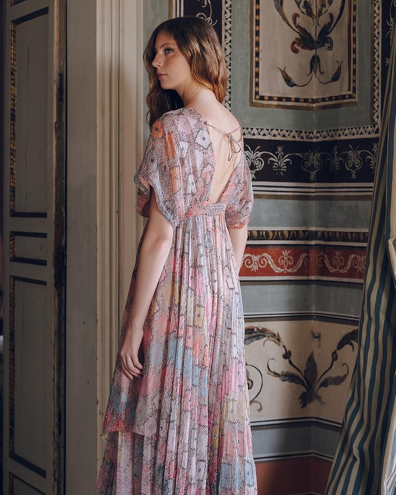 Mes Demoiselles Robe Ormay Robe Longue Féminine En Viscose Crinkled