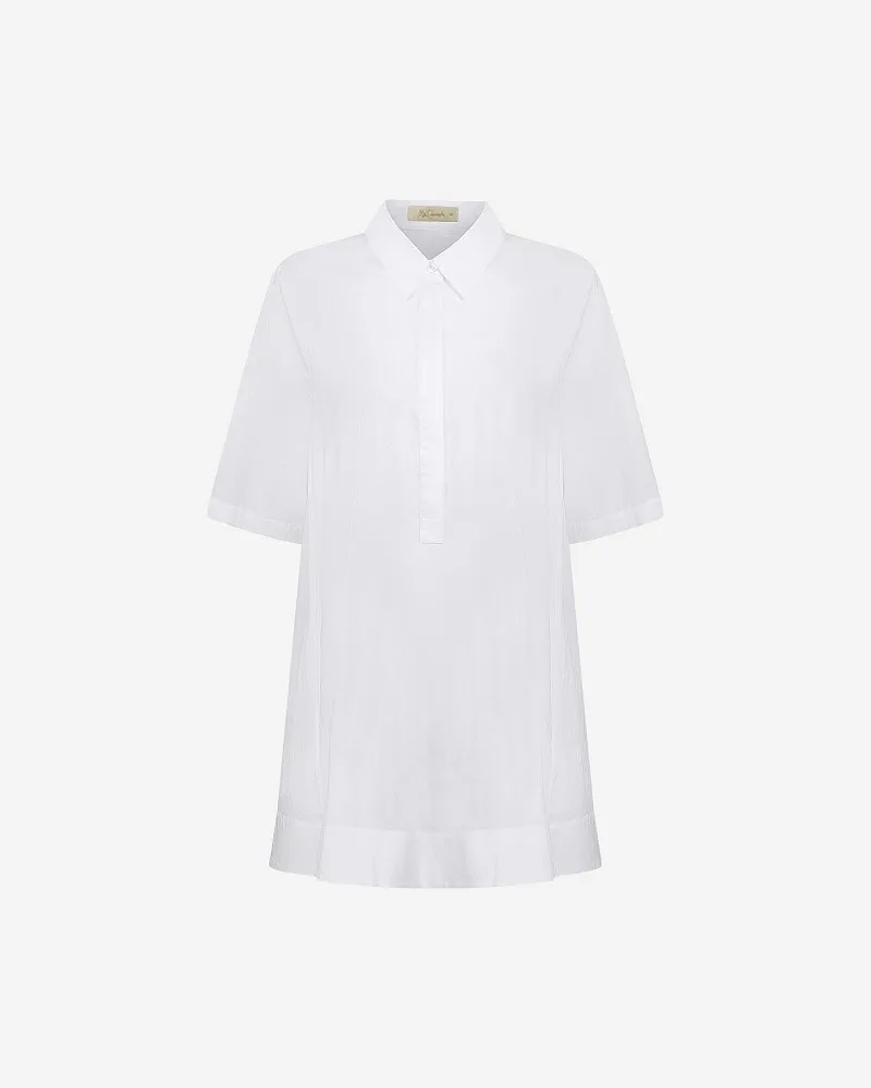 Mes Demoiselles Robe Perle Robe Courte Blanche En Gabardine De Coton Craquante