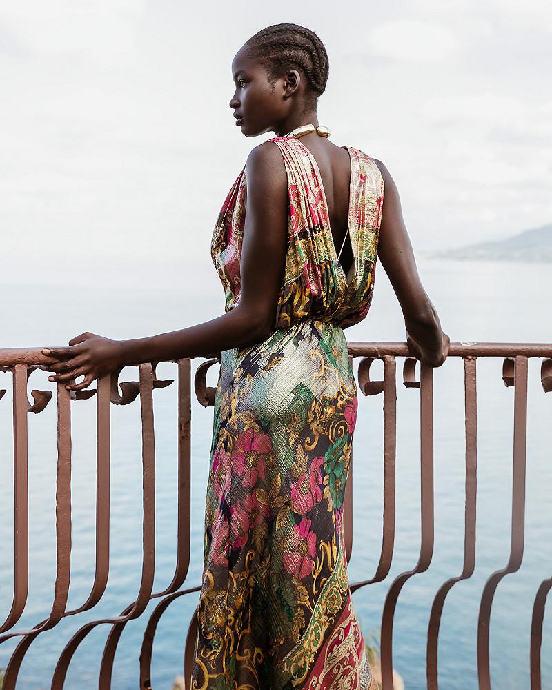 Mes Demoiselles Robe Reva Robe Longue Et Glamour En Soie Lurex