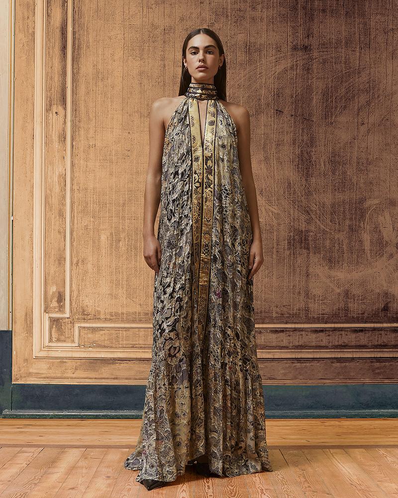 Mes Demoiselles Robe Sheela Robe Longue En Jacquard Lurex