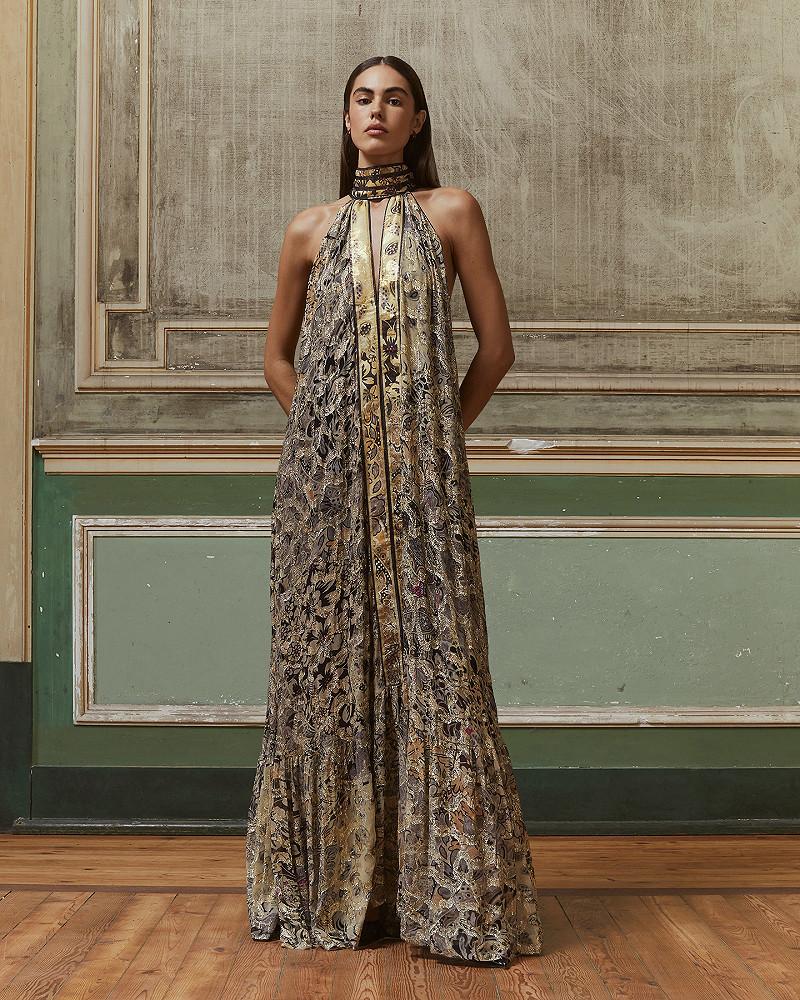 Mes Demoiselles Robe Sheela Robe Longue En Jacquard Lurex