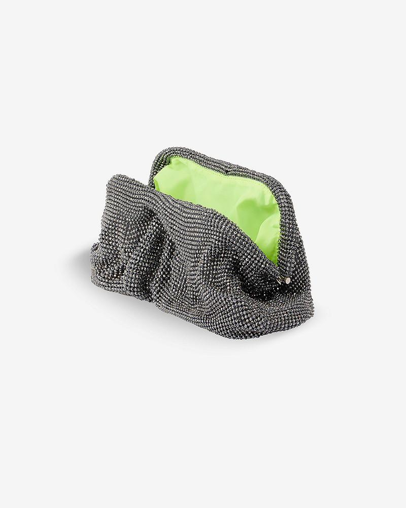 Mes Demoiselles Sac Diana Pochette élégante Strass Argent Au Style Rétro