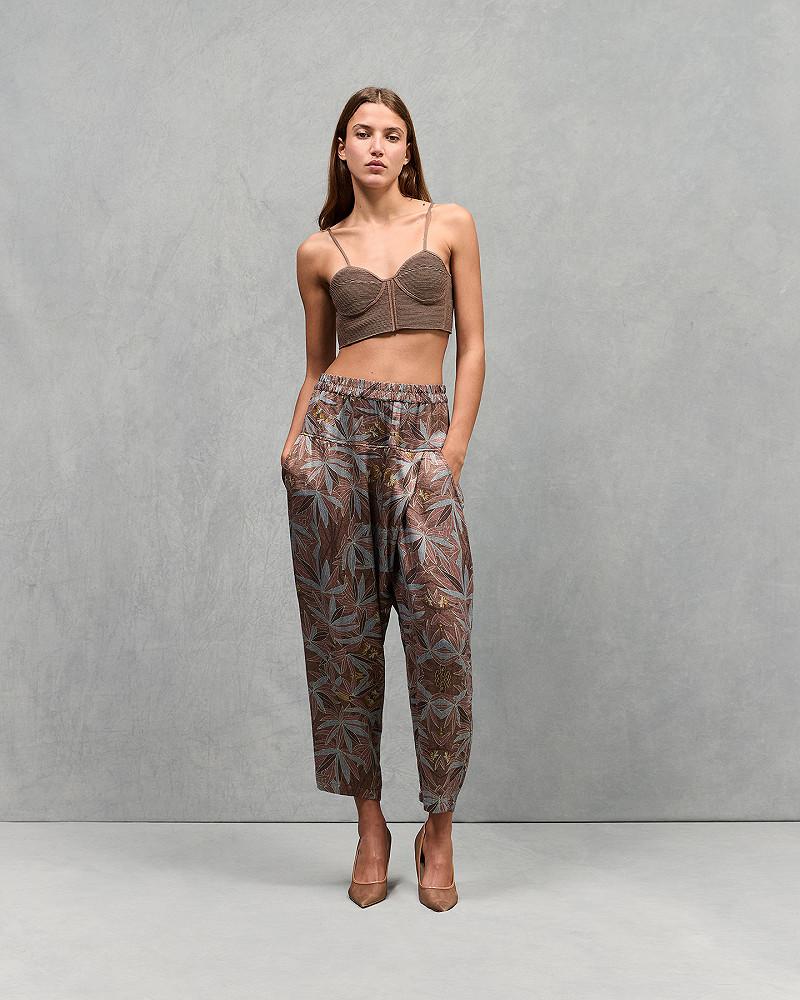 Mes Demoiselles Top Blond Brassière En Mailles Stretch Taupe