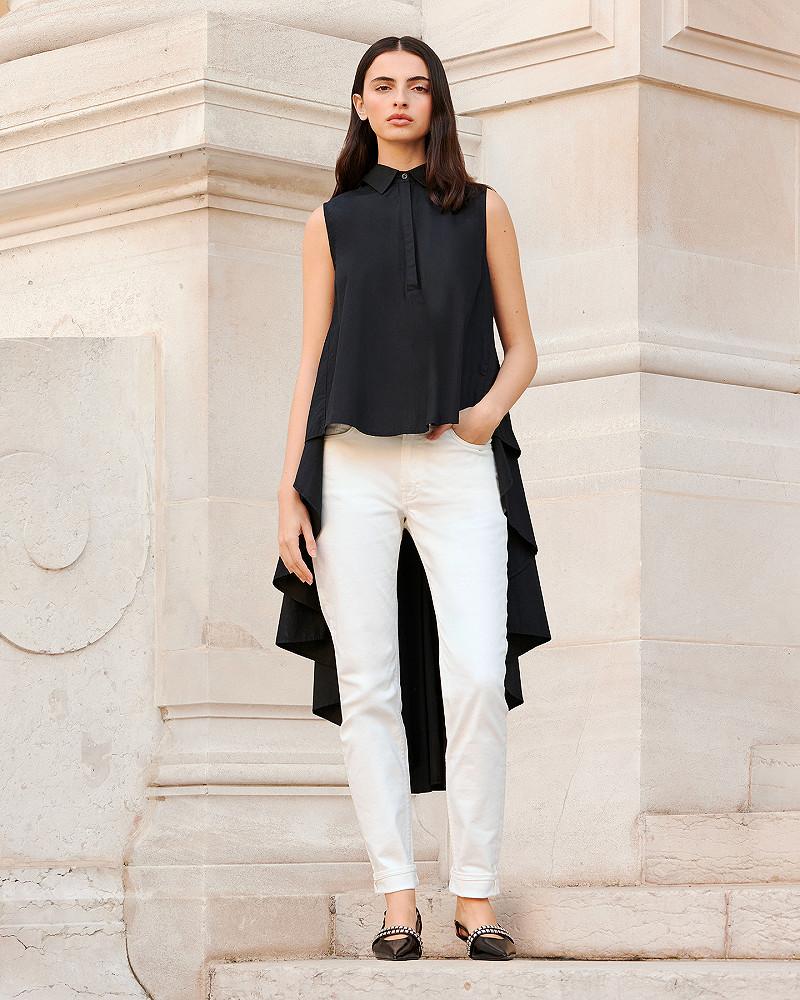 mes demoiselles top Coqui Chemise extraordinaire en popeline de coton noire