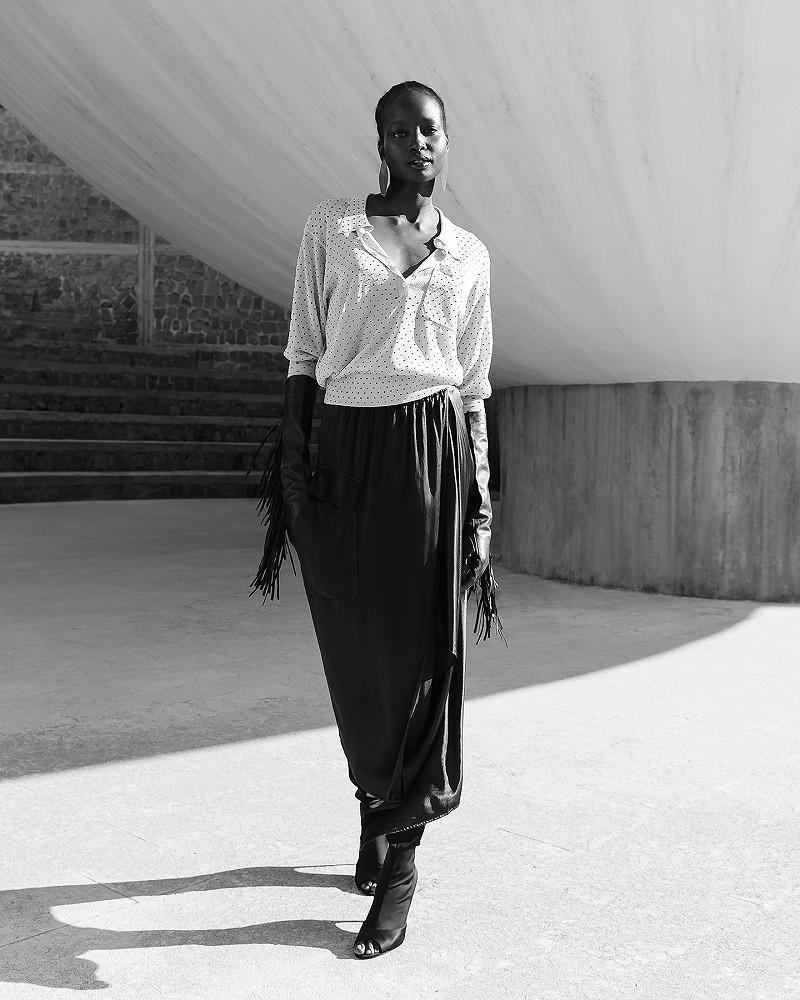 Mes Demoiselles Top Plubio Top Façon Polo En Plumetis Floqué