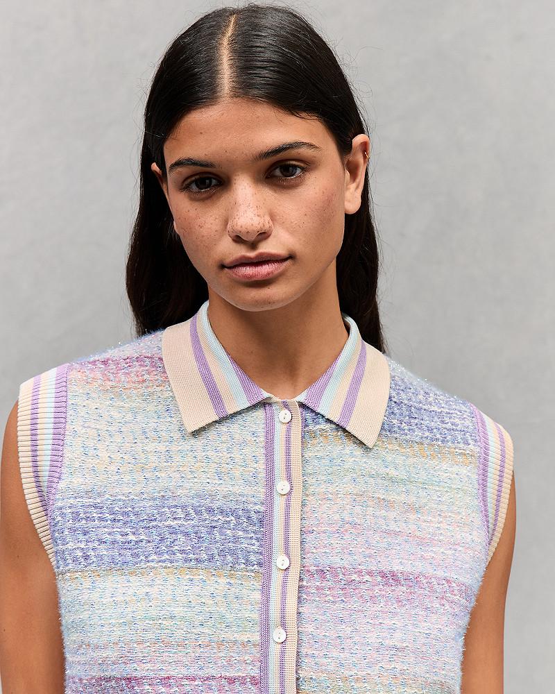 Mes Demoiselles Top Rasmus Débardeur En Mailles Tissées Arc En Ciel