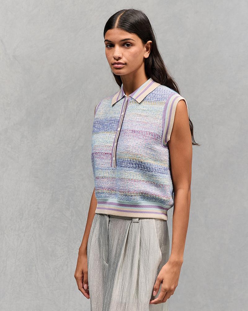 Mes Demoiselles Top Rasmus Débardeur En Mailles Tissées Arc En Ciel