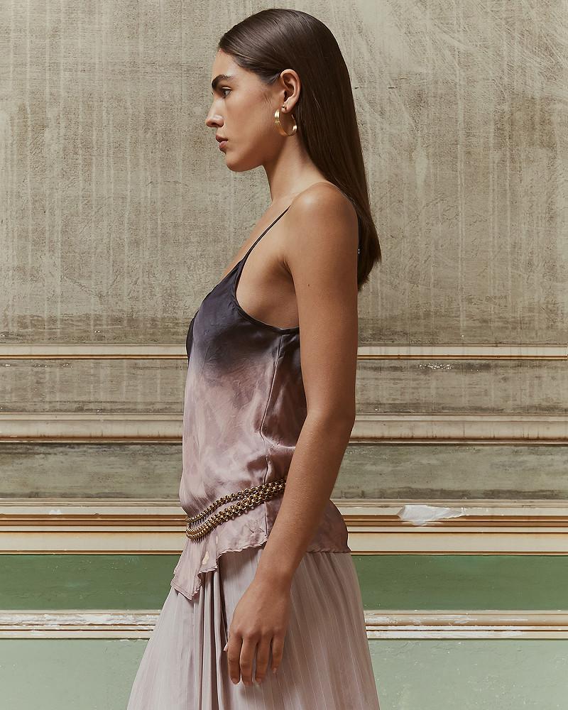 Mes Demoiselles Top Winnie Top Façon Lingerie En Tye&dye Rose