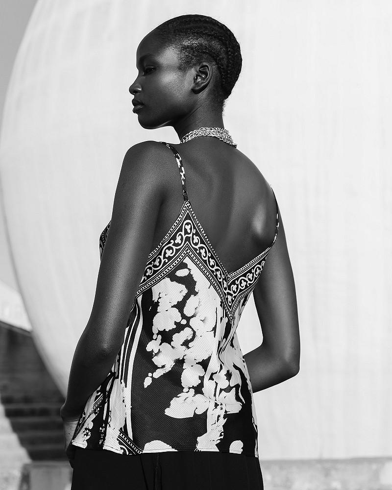 Mes Demoiselles Top Wonpy Top à Fines Bretelles Impression Façon Bandanas