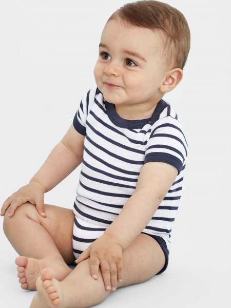 Mister Tee Body Bébé à Rayures Personnalisé - Sol's Miles Baby Sol's - MILESBABY - 01401