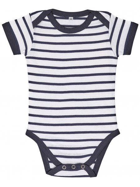 mister tee Body bébé à rayures personnalisé - Sol's Miles Baby Sol's - MILESBABY - 01401