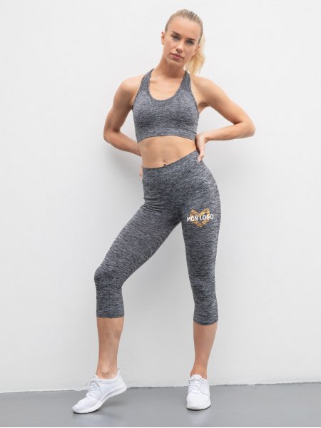 Mister Tee Legging Chiné Longueur 3/4 à Personnaliser Tombo - TL306