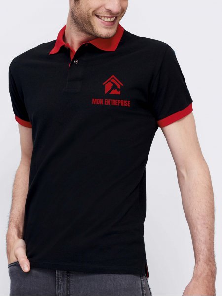 Mister Tee Polo Contrasté Personnalisé - Manches Courtes - Prince Sol's - PRINCE - 11369