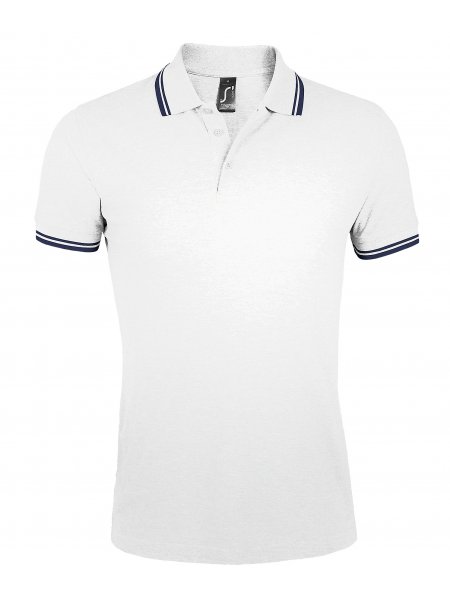 mister tee Polo homme manches et col rayés Sol's - PASADENA - 00577