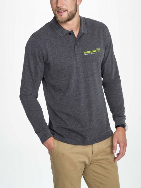 Mister Tee Polo Homme Manches Longues à Personnaliser Sol's - PERFECTLSL - 02087