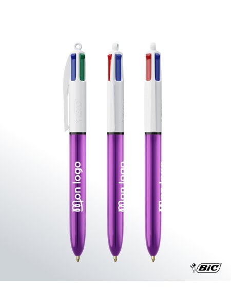 Mister Tee Stylo BIC® 4 Couleurs Shine Bille à Personnaliser BIC - 3460001106