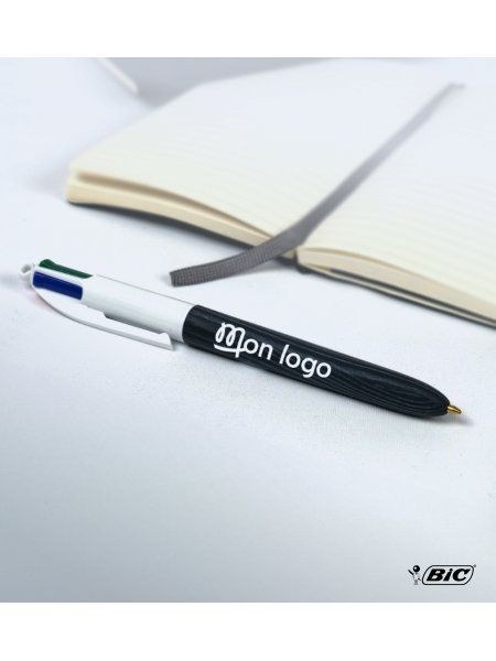 Mister Tee Stylo BIC® 4 Couleurs Wood Style à Personnaliser BIC - 3460001061