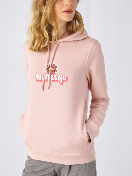 Mister Tee Sweat Capuche Femme En Coton Bio à Personnaliser B&C - BCW34B