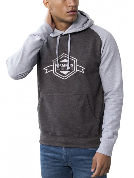 Mister Tee Sweat Homme Personnalisé à Capuche Et Manches Raglans Contrastées AWDis - JH009