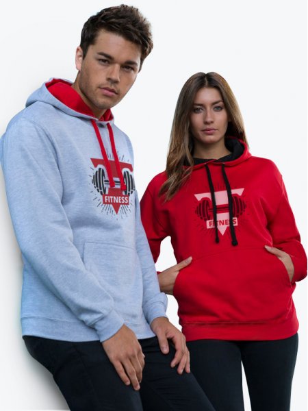 Mister Tee Sweat Personnalisé à Capuche Contrastée AWDis - JH003
