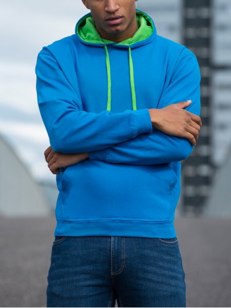 Mister Tee Sweat Personnalisé à Capuche Contrastée AWDis - JH003