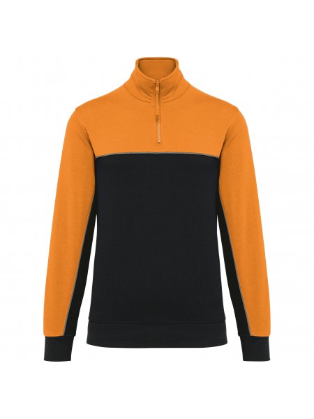 mister tee Sweat personnalisé col zippé écoresponsable WK. Designed To Work - WK404