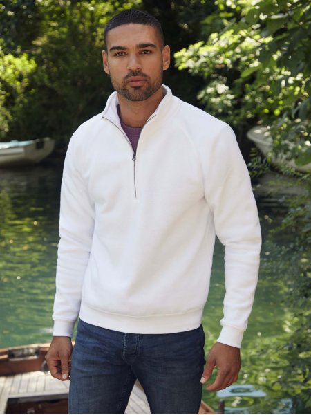 Mister Tee Sweat Personnalisé Pas Cher - Col Zippé Fruit Of The Loom - SC165