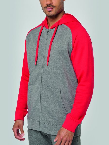 Mister Tee Sweat Zippé Bicolore Personnalisable ProAct - PA380