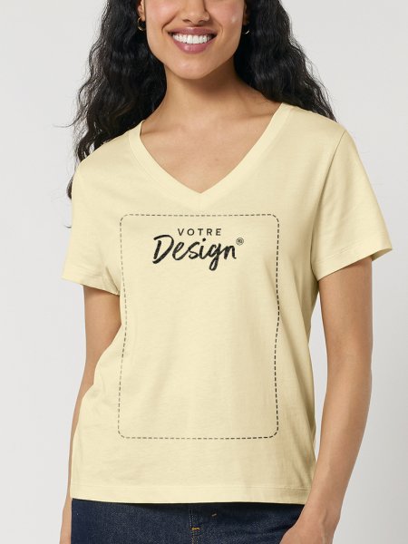 Mister Tee T-shirt Bio Col V Personnalisé - Isla Stanley / Stella - STTW176