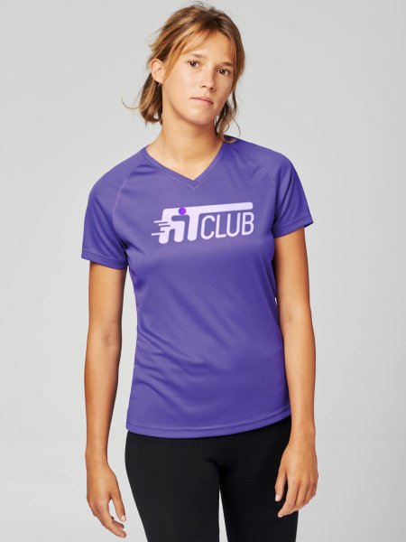 Mister Tee T-shirt De Sport Manches Courtes Col V Femme ProAct - PA477