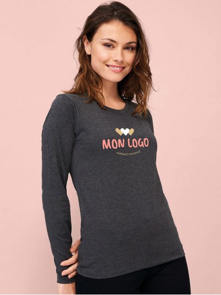 Mister Tee T-shirt Manches Longues Femme Personnalisé Sol's - IMPERIALLSLW - 02075