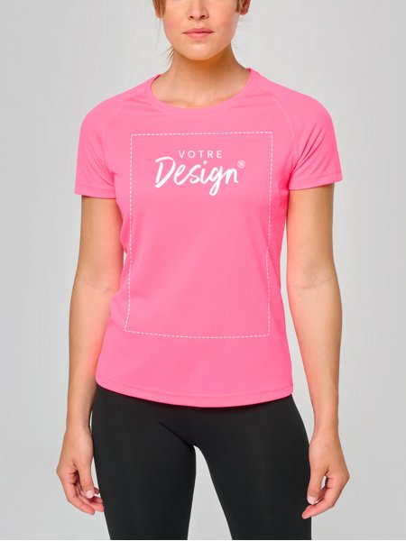 Mister Tee T-shirt Sport Pour Femme Personnalisé - Manches Courtes ProAct - PA439