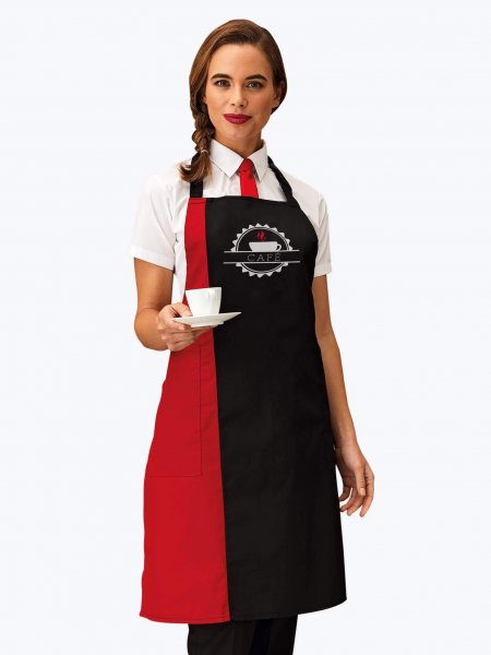 Mister Tee Tablier à Bavette Bicolore à Personnaliser Premier - PR162