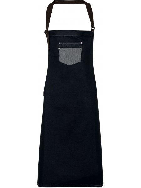 mister tee Tablier denim "effet huilé" à bavette à personnaliser Premier - PR136