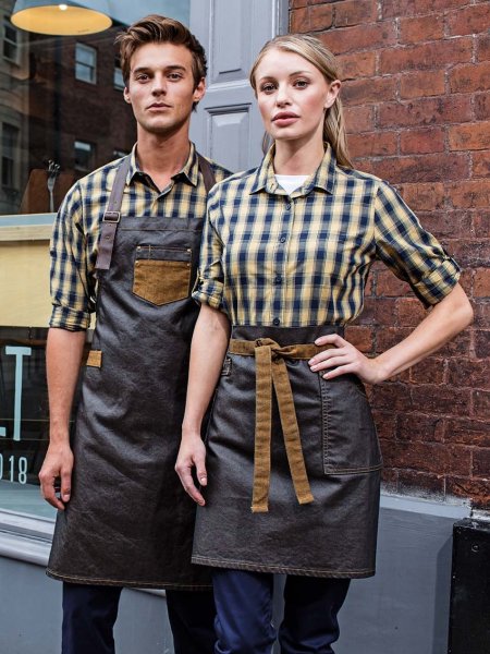 Mister Tee Tablier Denim "effet Huilé" Mi-court à Personnaliser Premier - PR135