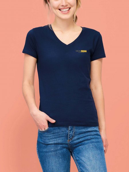 Mister Tee Tee Shirt Femme Col V Personnalisé épais Sol's - IMPERIALVW - 02941