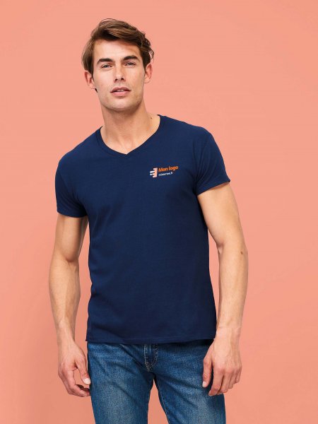 Mister Tee Tee Shirt Homme Col V Personnalisé épais Sol's - IMPERIALV - 02940