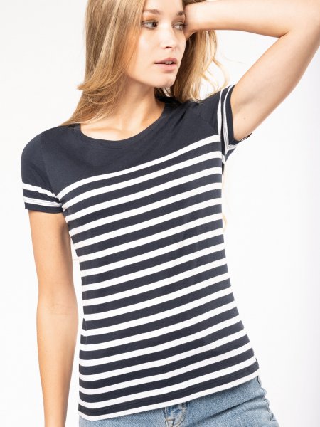 Mister Tee Tee-shirt Marinière Femme à Personnaliser Kariban - K3034