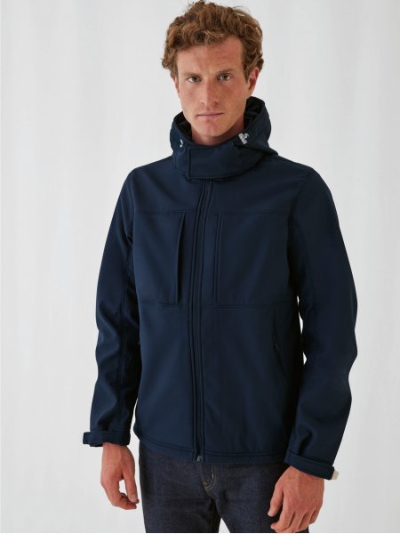 Mister Tee Veste Softshell Homme à Capuche Personnalisable B&C - CGJM950