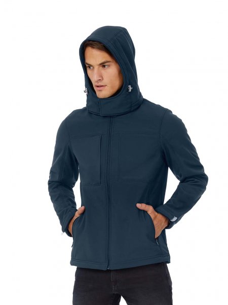 Mister Tee Veste Softshell Homme à Capuche Personnalisable B&C - CGJM950
