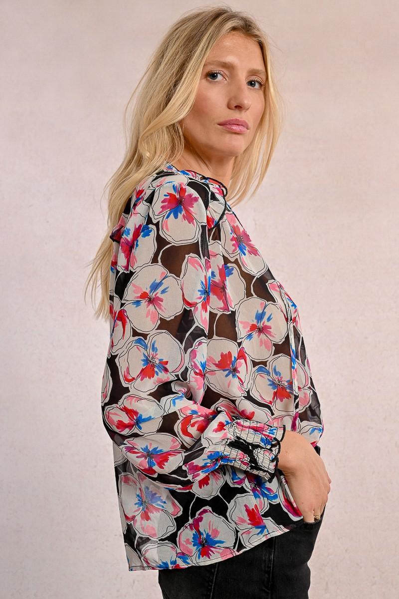 Molly Bracken Chemisier En Semi-transparence à Imprimé