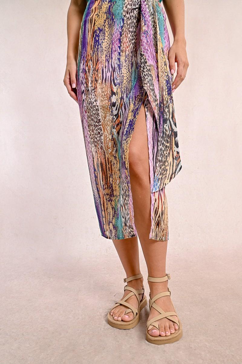 Molly Bracken Longue Jupe Imprimée En Semi-transparence