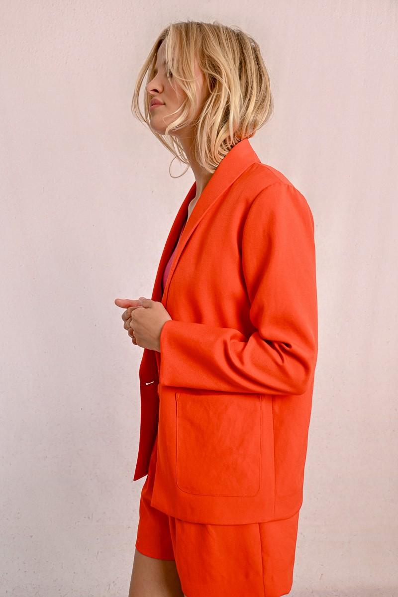 Molly Bracken Blazer Droit à Poches Plaquées