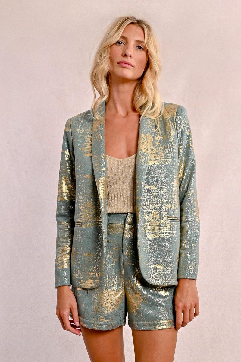 molly bracken Blazer droit irisé