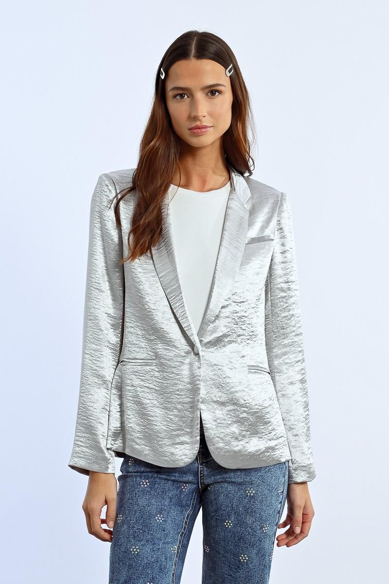 Molly Bracken Blazer Droit Satiné