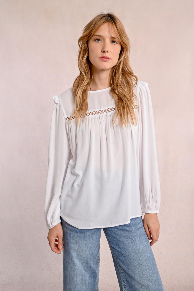 Molly Bracken Blouse Détails Ajourés
